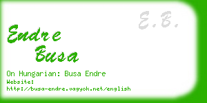 endre busa business card